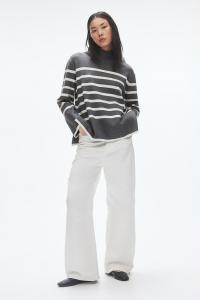 Свитер с водолазкой H&M, серый