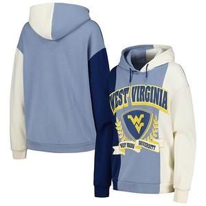 Женский худи West Virginia Mountaineers Hall of Fame с цветными блоками в темно-синем цвете Gameday Couture