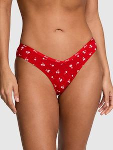 Трусики-Танга из хлопка с логотипом Pink, smooth print