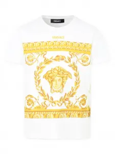 Футболка с логотипом Versace Kids, белый