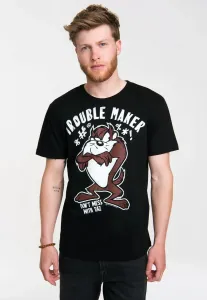 Футболка Logoshirt "Тасманский дьявол - Looney Tunes" с великолепным принтом спереди, цвет Schwarz-Mehrfarbig