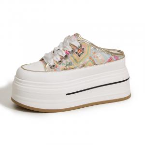 Milan love song Женские противоскользящие тапочки с закрытым носком, устойчивые к истиранию, бело-золотые, цвет White Gold