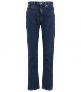 Джинсы 70-х годов Straight с высокой талией Re/Done, Rustic Indigo