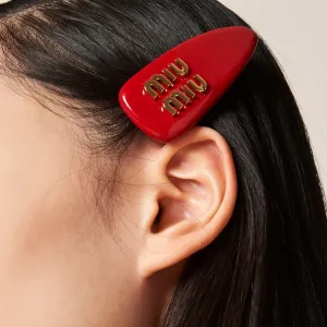 MIU MIU Кожаные заколки для волос Women's Red