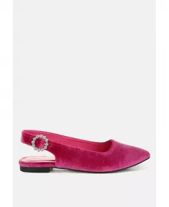 Dolan Velvet Slingback Туфли на плоской подошве женские сандалии London Rag, красный