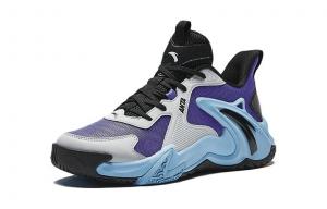 Детские баскетбольные кроссовки GS Low-top белые/фиолетовые/черные Anta Kids, белый/фиолетовый/черный