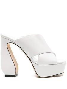 Sergio Rossi мюли с перекрестными ремешками, белый