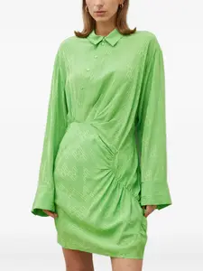 Мини-платье с цельным принтом Herskind, зеленый