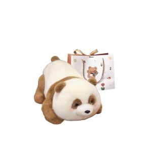 Плюшевая кукла Bubble Panda высотой 25см/35см/45см OU DI PIG, Brown+Bear Shopping Bag