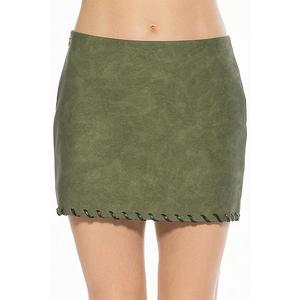 Мини-юбка с декоративной строчкой whipstitch Alexia Admor, Sage