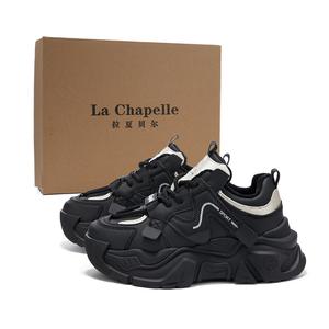 Абразивоустойчивые термо низкие массивные кроссовки women's La Chapelle, черный