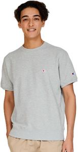 Мужская толстовка Champion C3-Z020 с длинным рукавом, больших размеров, с вышитым логотипом One Point, коротким рукавом и круглым вырезом, серый