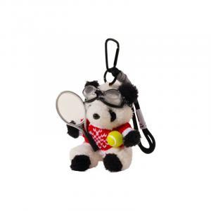 Плюшевый кулон панда, играющая в теннис, высота 10см MIC RABBIT, красный