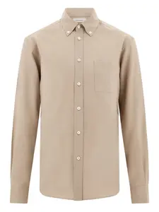 Рубашка с накладным карманом Ferragamo, бежевый