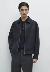 Легкая куртка из смешанного материала Massimo Dutti, Mottled Dark Blue