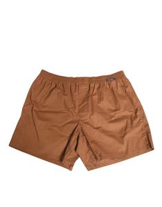 Коричневые хлопковые плавки-боксеры с поясом Dolce & Gabbana, коричневый