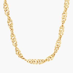 18-дюймовая цепочка Singapore из 14-каратного желтого золота (1,7 мм) Blue Nile