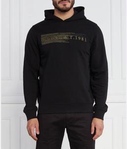 Толстовка Guess Jeans Slim Fit с логотипом, черный