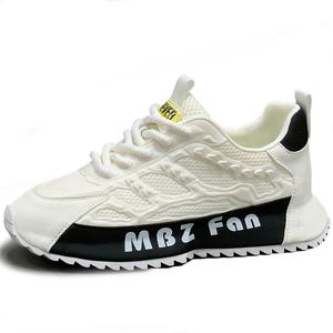 Износостойкие, легкие, дышащие и нескользящие. Низкие массивные кроссовки для мужчин SENJIALUO, White Black[Mesh Breathable]