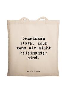 Mr. & Mrs. Panda Сумка-шоппер с надписью "Разлука с родителями" кремового цвета