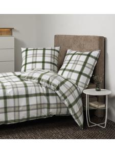 Janine Постельное белье Cortina из хлопка платинового зеленого цвета