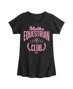 Футболка с коротким рукавом Big Girls Malibu Equestrian Club с графическим принтом Barbie, черный