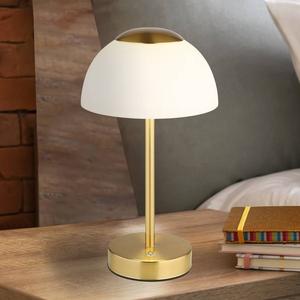 Светодиодная настольная лампа Globo Lighting Sarima, опаловое стекло / железо - 1 лампа - латунь