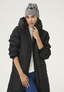 Шапка Kaffe MAE , Grey Mel Animal Knit Pattern/Mottled Grey