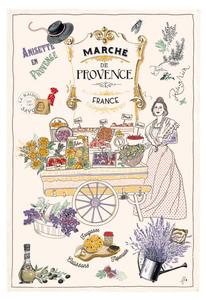 Кухонное полотенце Winkler Les marchés de Provence, белый - текстиль - 72 x 1 x 48 см