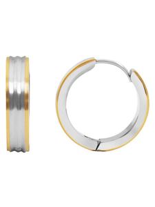 Adeliás Женские серьги - серьги-кольца на шарнирах из нержавеющей стали серебристого цвета