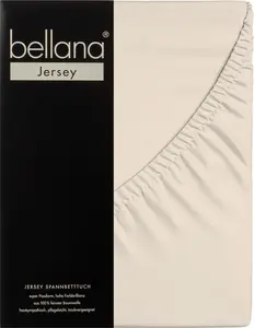Простыня на резинке Bellana Jersey 180-200 x 200 см, кремовая, 120 г/м², 100% хлопок Traumschloss