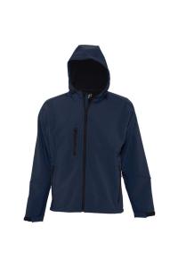 Куртка Soft Shell с капюшоном Replay (дышащая, ветрозащитная и водостойкая) SOL'S, темно-синий