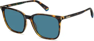 Солнцезащитные очки Polaroid PLD 6226/S темно-гаванского/синего цвета, размер 54/17/140, женские, Havana/Blue