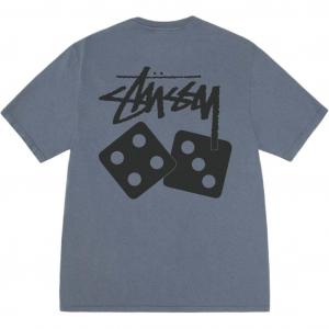 Футболка Stüssy Dice с пигментной окраской Stussy, синий