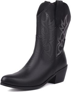 Ковбойские ботинки Roimaash Fashion до щиколотки, 126 Black