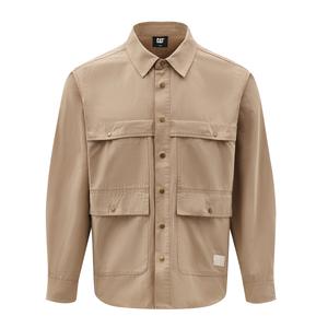 Мужская рубашка CAT, серый хаки