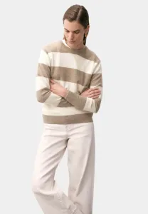 Полосатый джемпер с круглым вырезом Marks & Spencer, Neutral