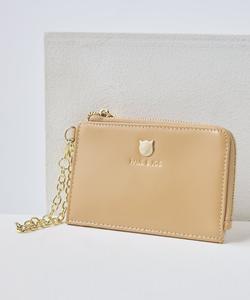 Чехол для проездного/монет PJA-W1164 с цепочкой и молнией, с изображением маленькой кошачьей мордочки.