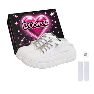 Женские сандалии с закрытым носком, противоскользящие Boldi Kuki, White (Exclusive Box+Socks)