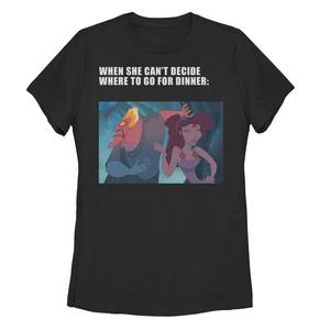 Футболка с мемом «Куда пойти на ужин» для юниоров Disney Villains Valentines Valentines Disney