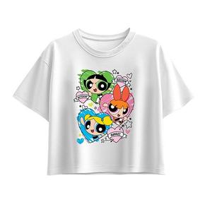 Футболка Boxy с принтом The Powerpuff Valentine's Icons для девочек 7-16 лет Licensed Character