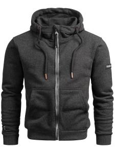 Толстовка с капюшоном на молнии Alessandro Salvarini Zip-Up Hoodie Bergamo, антрацит