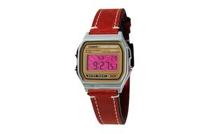 CASIO Кварцевые часы унисекс с силиконовым ремешком и черным циферблатом