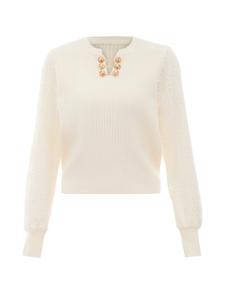 Женский свитер в цвете кремовый faina