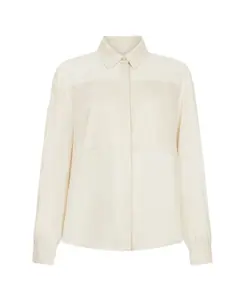 Бежевая блузка из крепдешина Liu Jo, бежевый