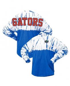 Женская трикотажная футболка с длинными рукавами и принтом тай-дай Royal Florida Gators Spirit Jersey, синий