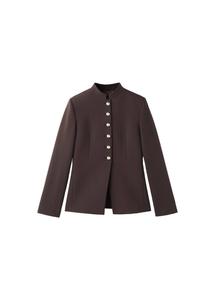 Блейзер MANGO Sofia, темно-коричневый