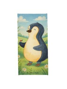 Mr. & Mrs. Panda Пляжное полотенце с изображением пингвина и божьей коровки, без надписи, нежно-голубого цвета