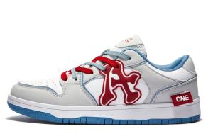 A1 Пуховики устойчивые к истиранию сбалансированные дышащие низкие скейтбордские кроссовки унисекс бежево-бело-голубые, цвет Beige White Blue