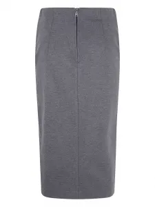 Юбка прямая с карманами на молнии Seventy, серый